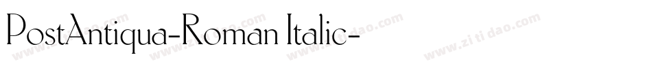 PostAntiqua-Roman Italic字体转换